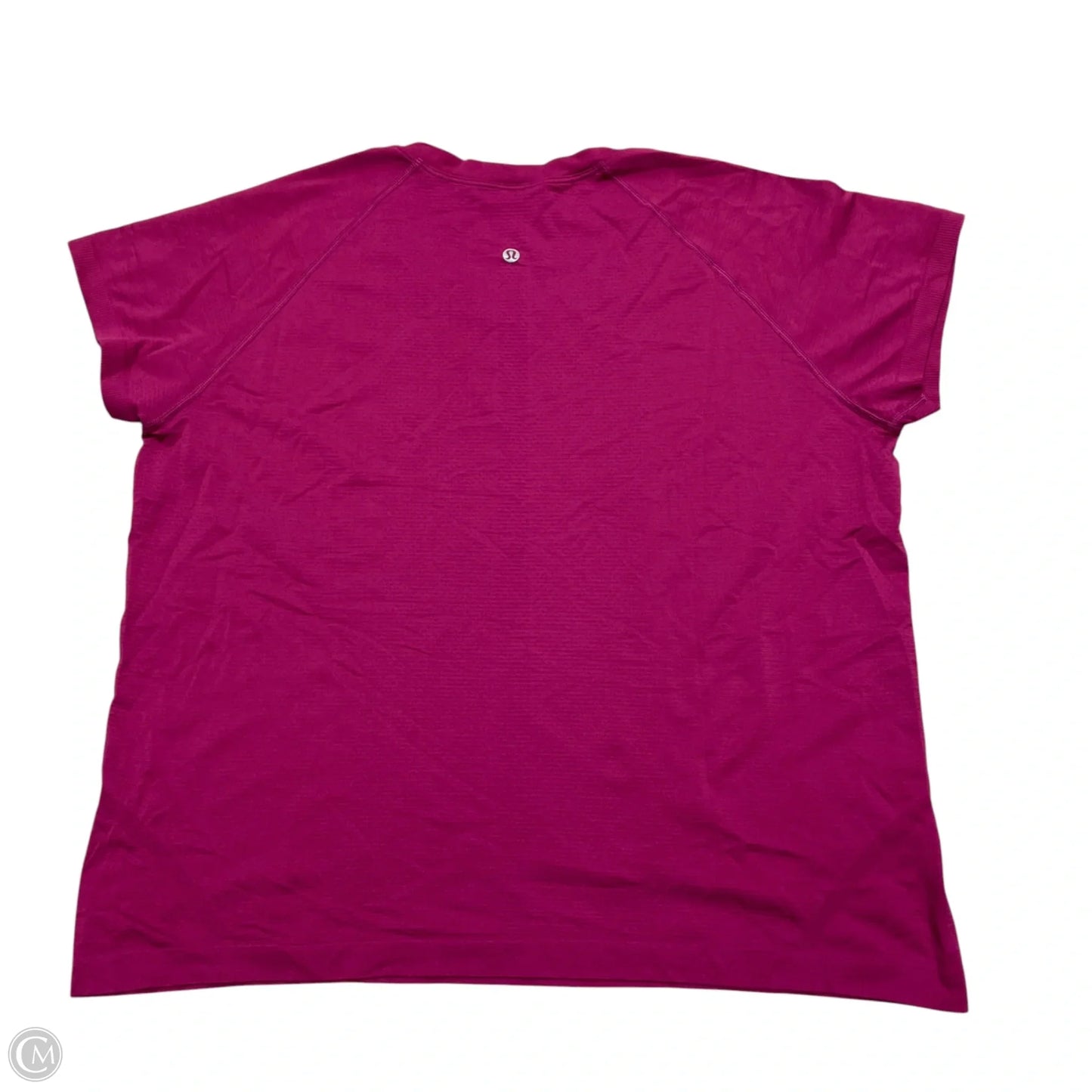 Athletic Top Short Sleeve By Lululemon In Pink, Size: L