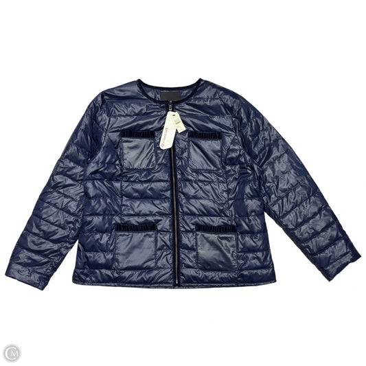 Jacket Puffer & Quilted By Talbots In Navy, Size: Xl