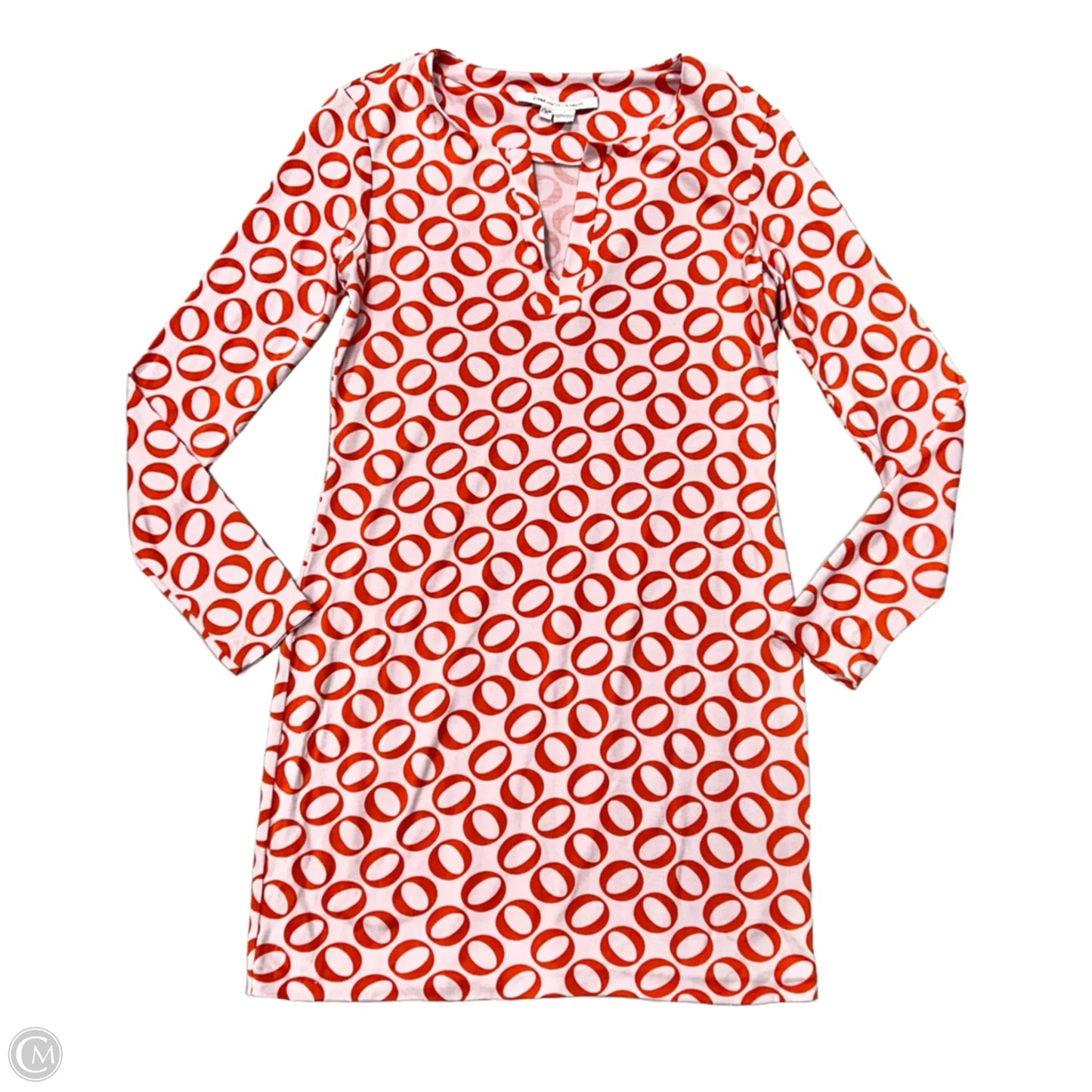 Dress Designer By Diane Von Furstenberg In Orange & Pink, Size: M