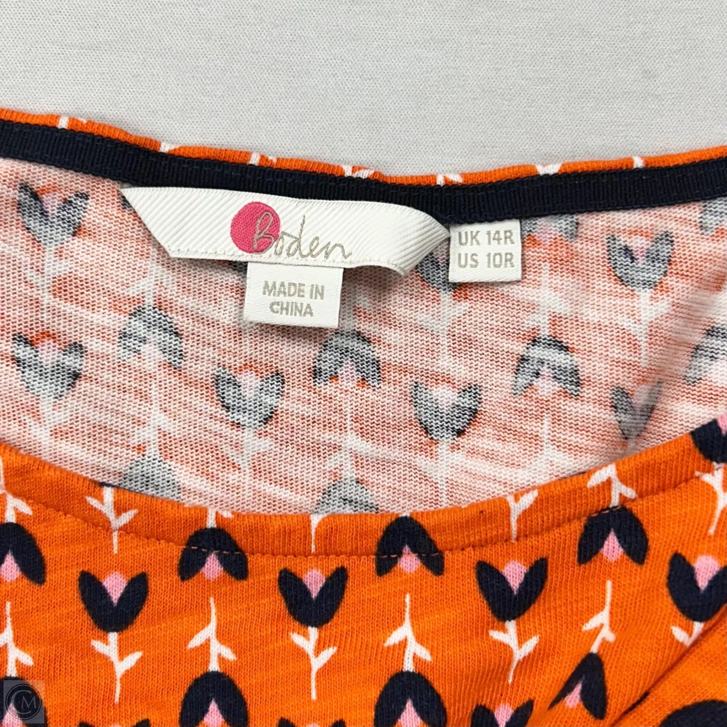 Dress Casual Midi By Boden In Blue & Orange, Size: M