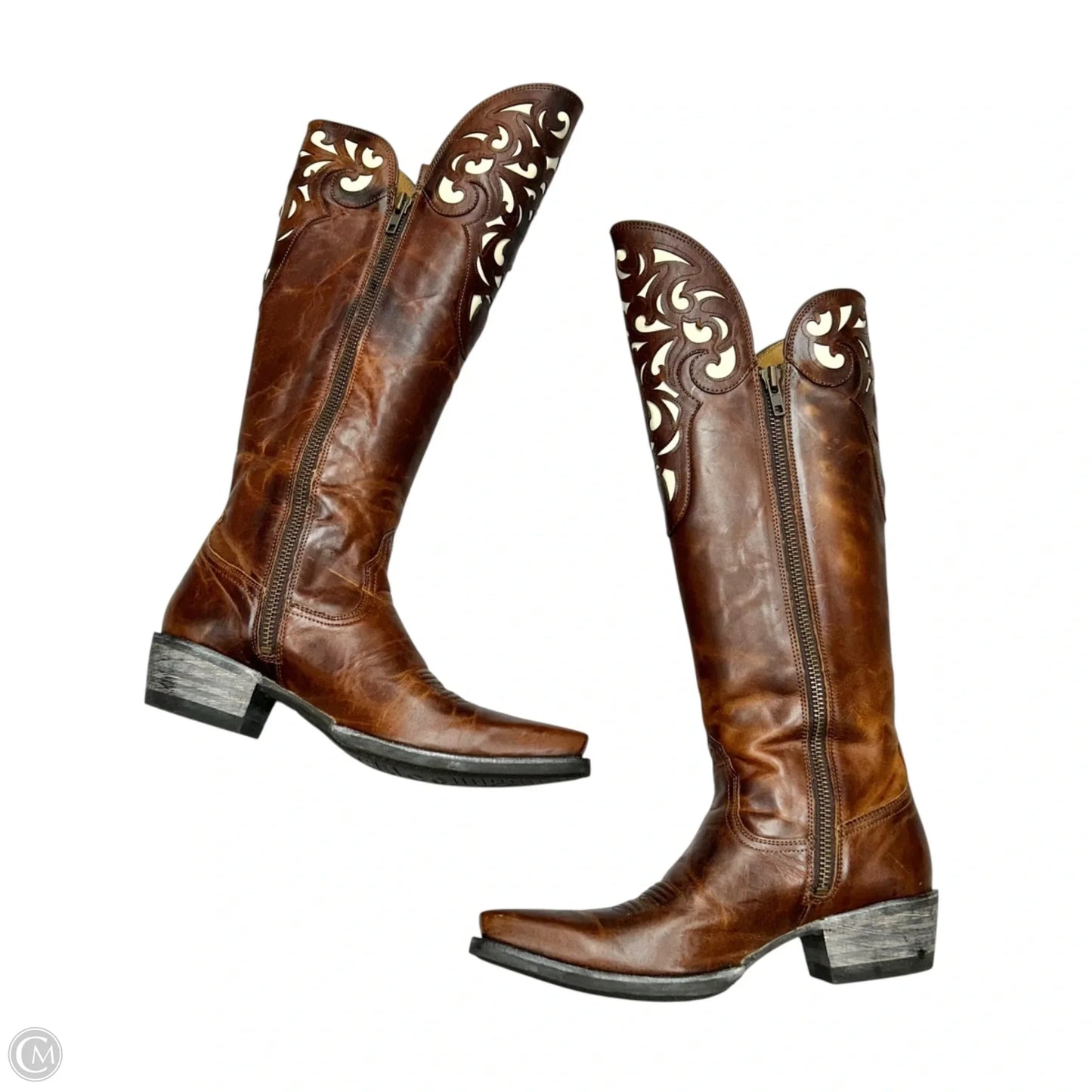 Boots Western By Ariat In Brown & Cream, Size: 7.5