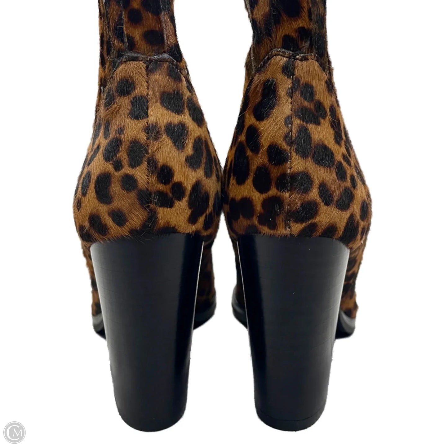 Boots Ankle Heels By Marc Fisher In Leopard Print, Size: 5.5