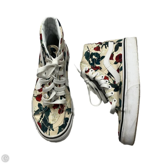 Shoes Sneakers By Vans In Floral Print, Size: 5