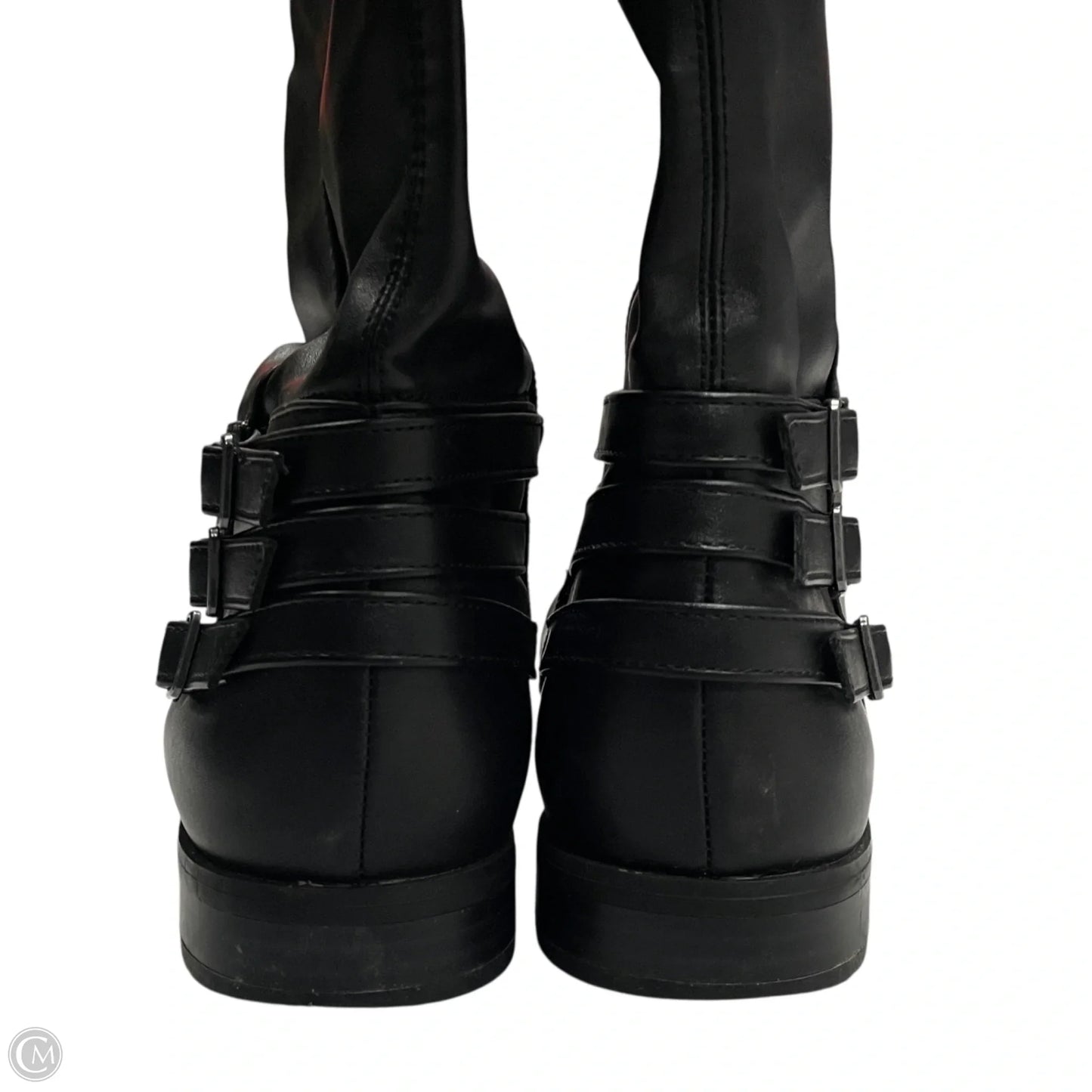 Boots Knee Flats By April In Black, Size: 8.5