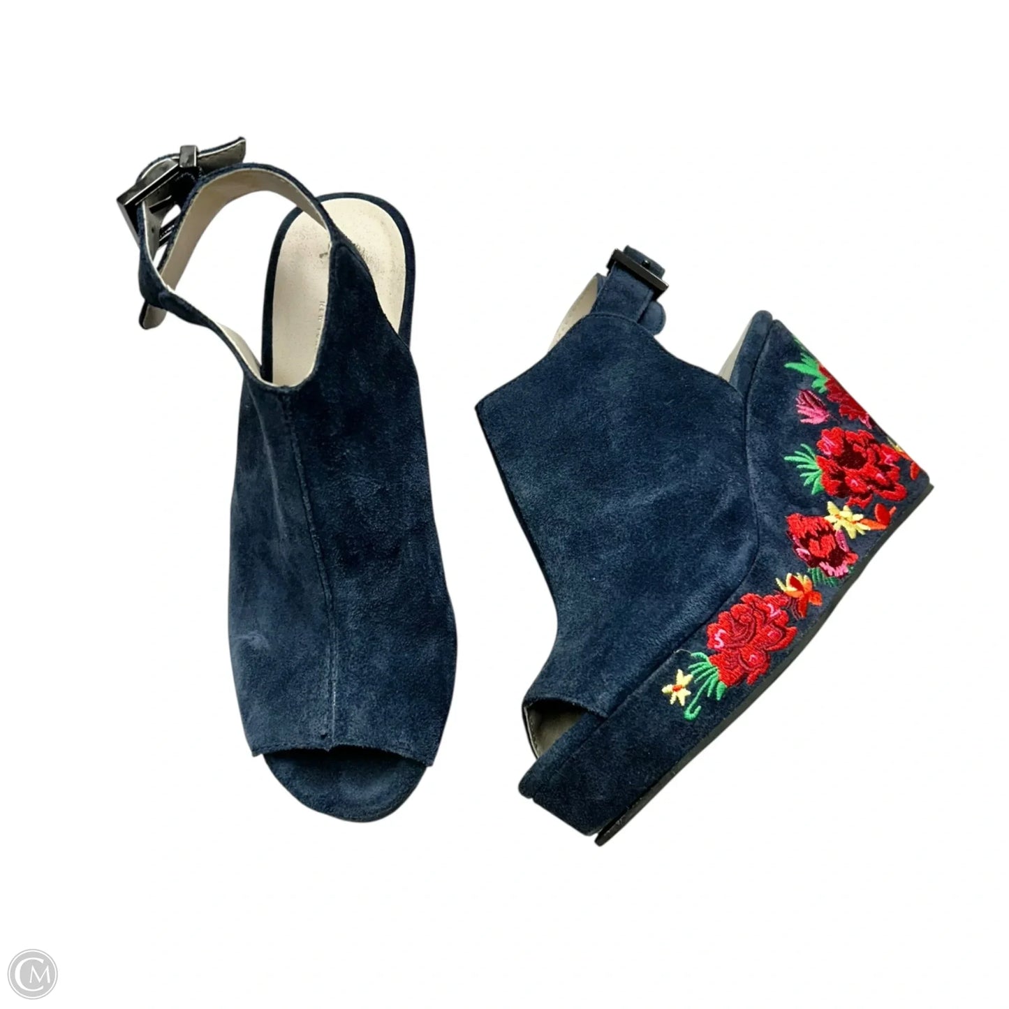 Sandals Heels Wedge By Kenneth Cole In Navy, Size: 7