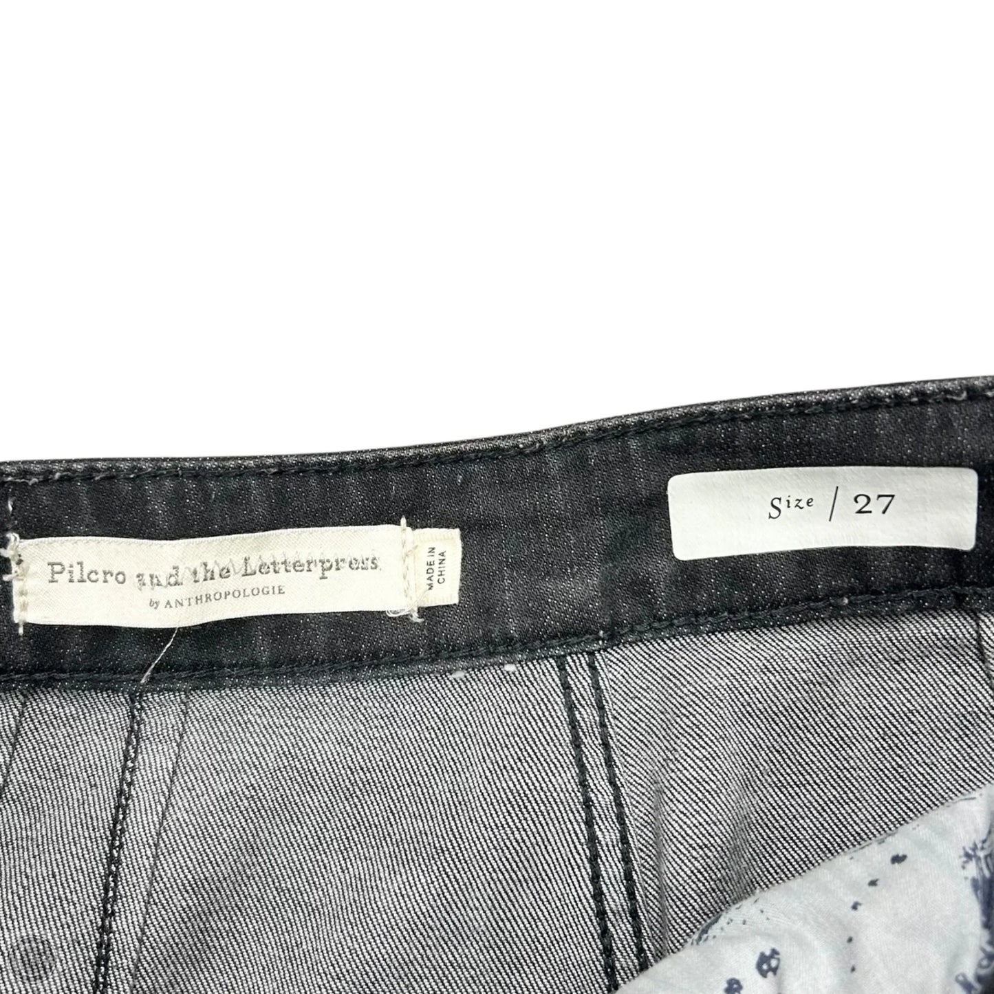 Jeans Wide Leg By Pilcro In Black Denim, Size: 4