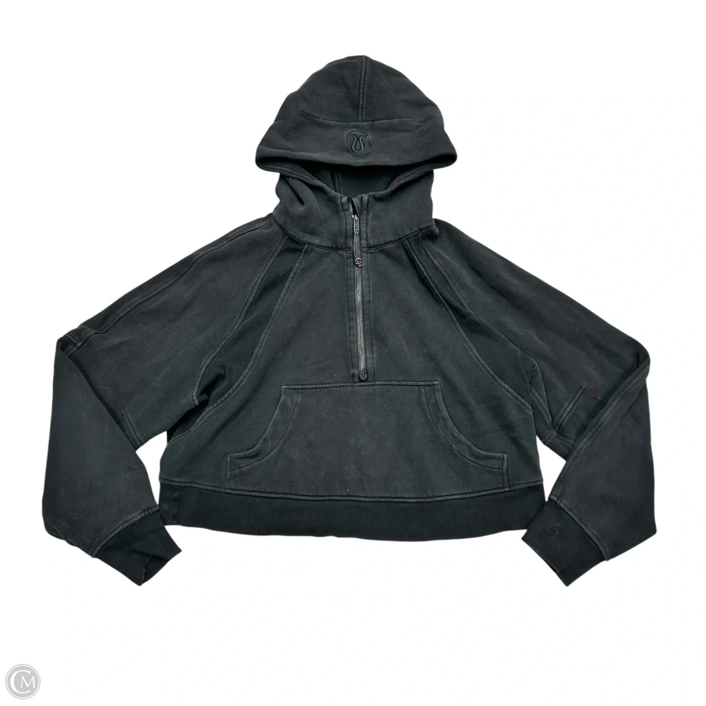 Athletic Sweatshirt Hoodie By Lululemon In Black, Size: M/L