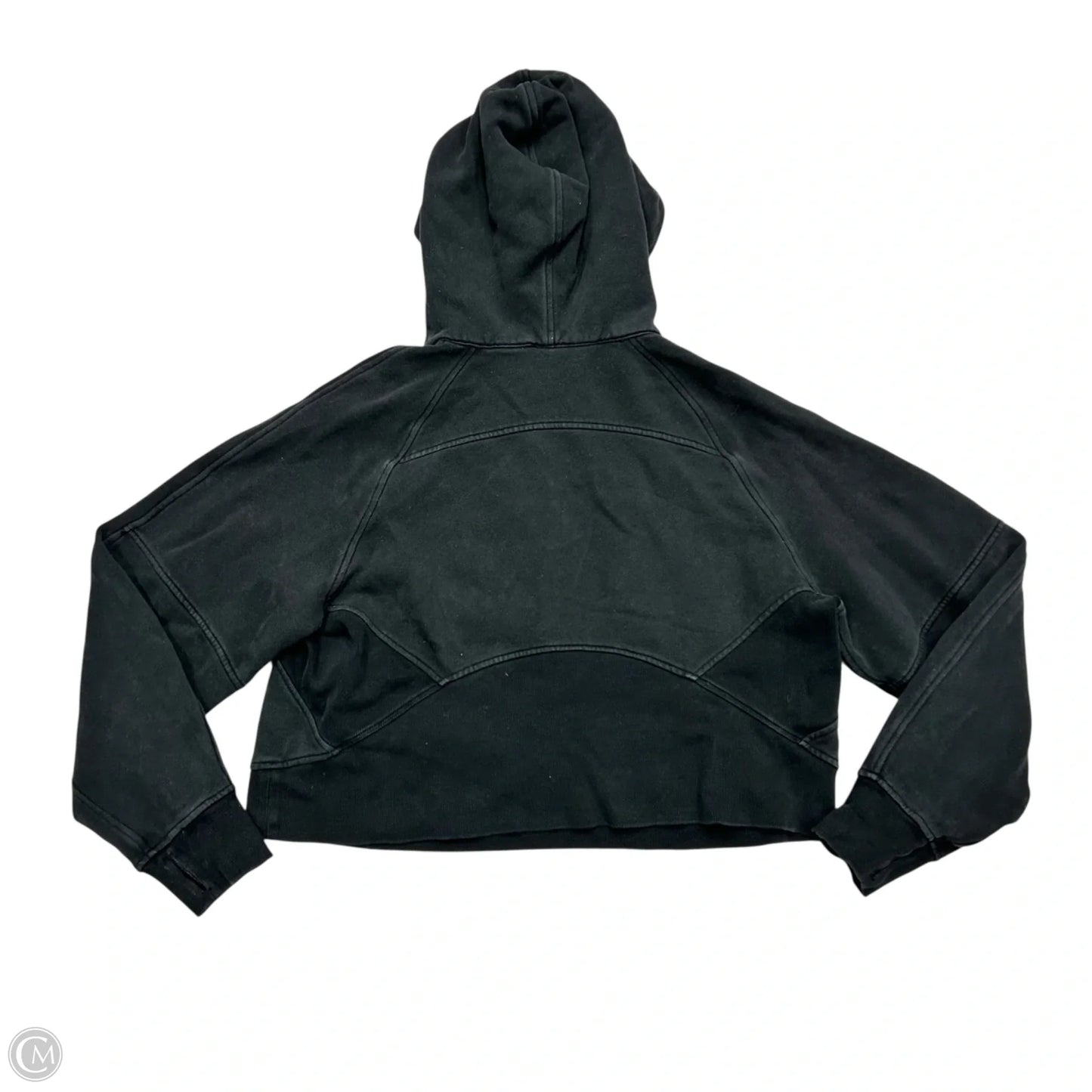 Athletic Sweatshirt Hoodie By Lululemon In Black, Size: M/L