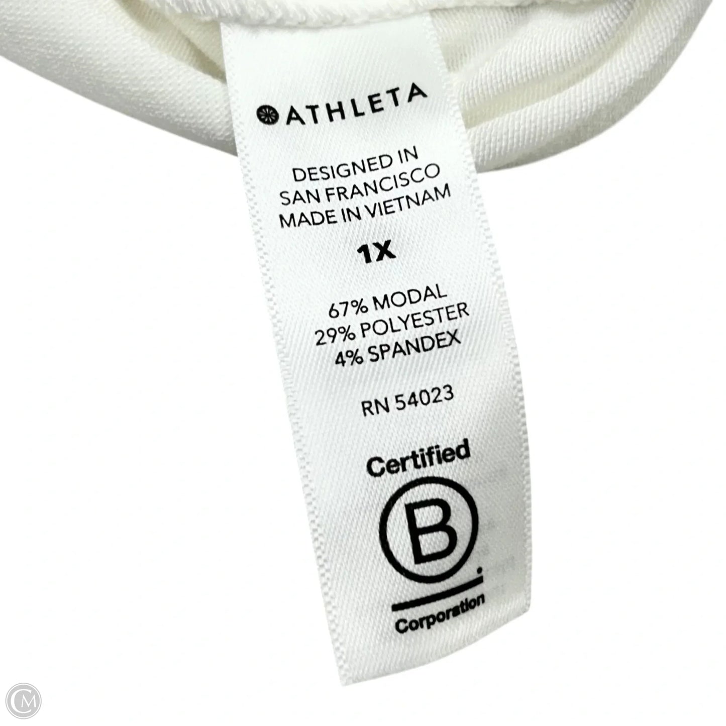 Top Short Sleeve By Athleta In White, Size: 1x