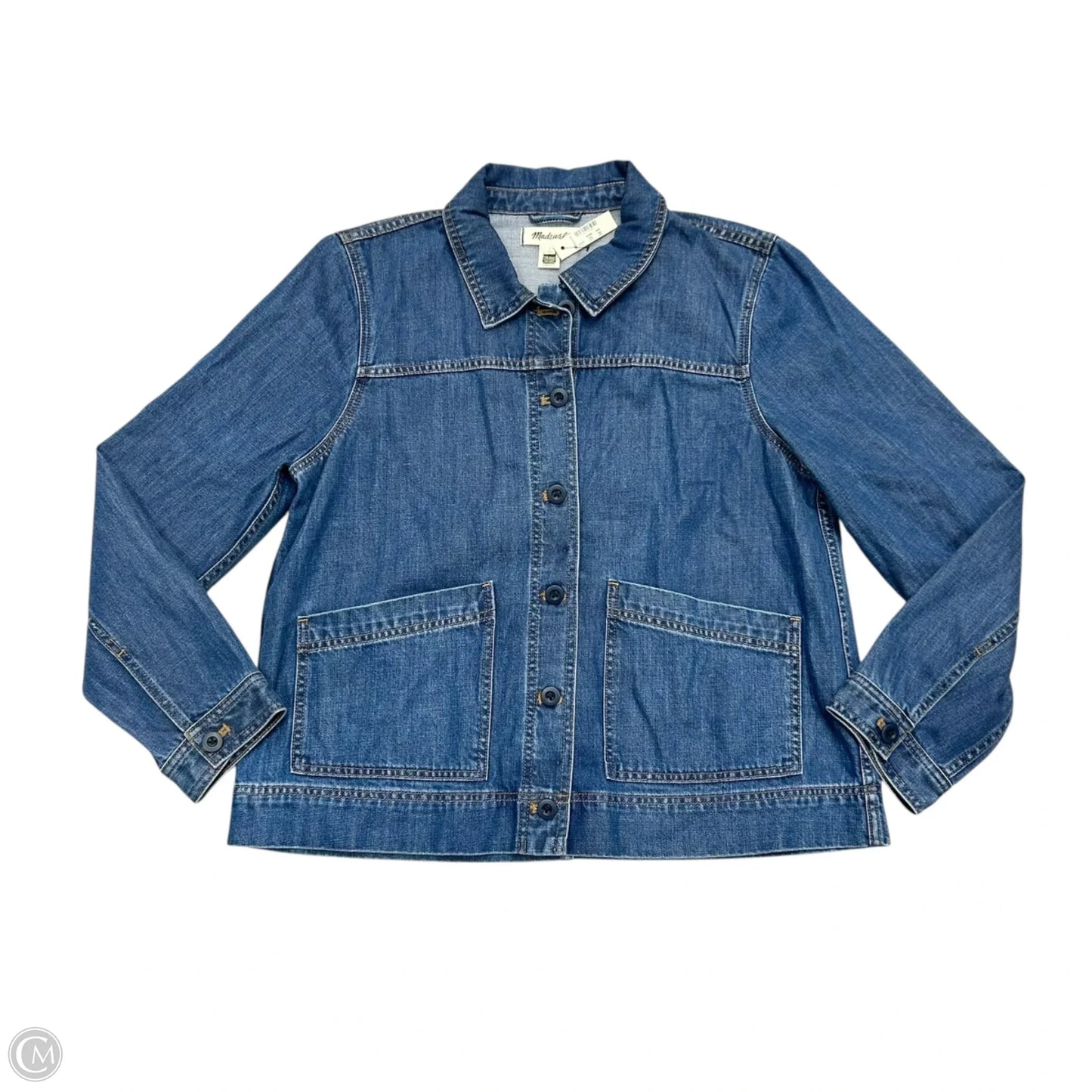 Jacket Denim By Madewell In Blue Denim, Size: L
