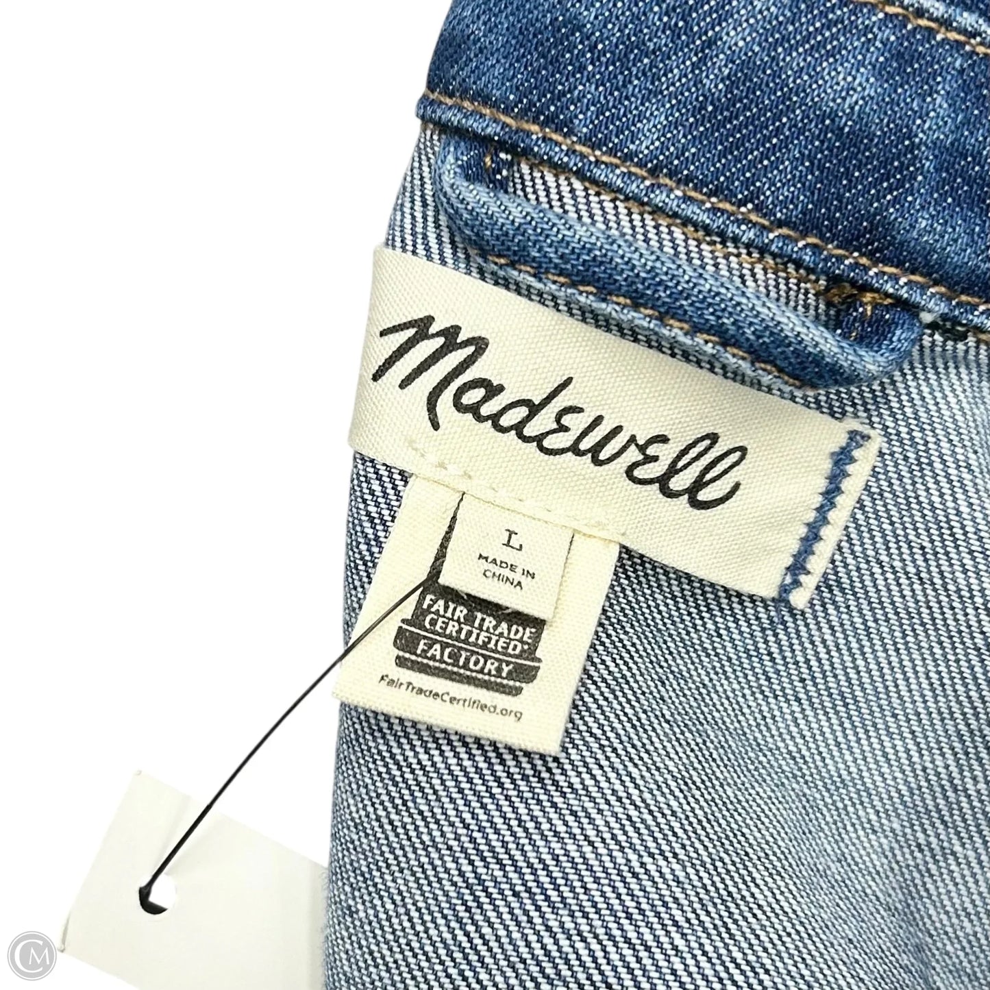 Jacket Denim By Madewell In Blue Denim, Size: L