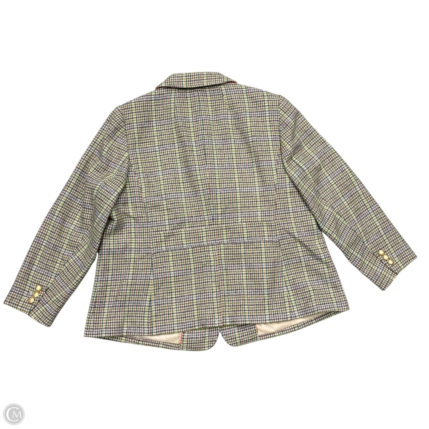 Blazer By Talbots In Green & Tan, Size: 2x