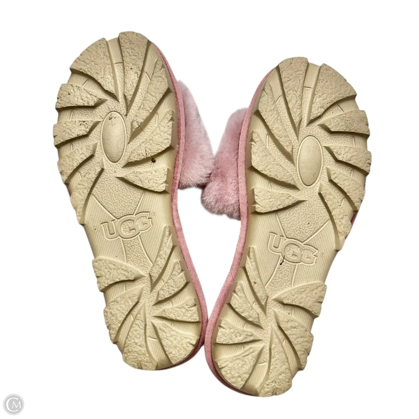 Slippers Designer By Ugg In Pink, Size: 7