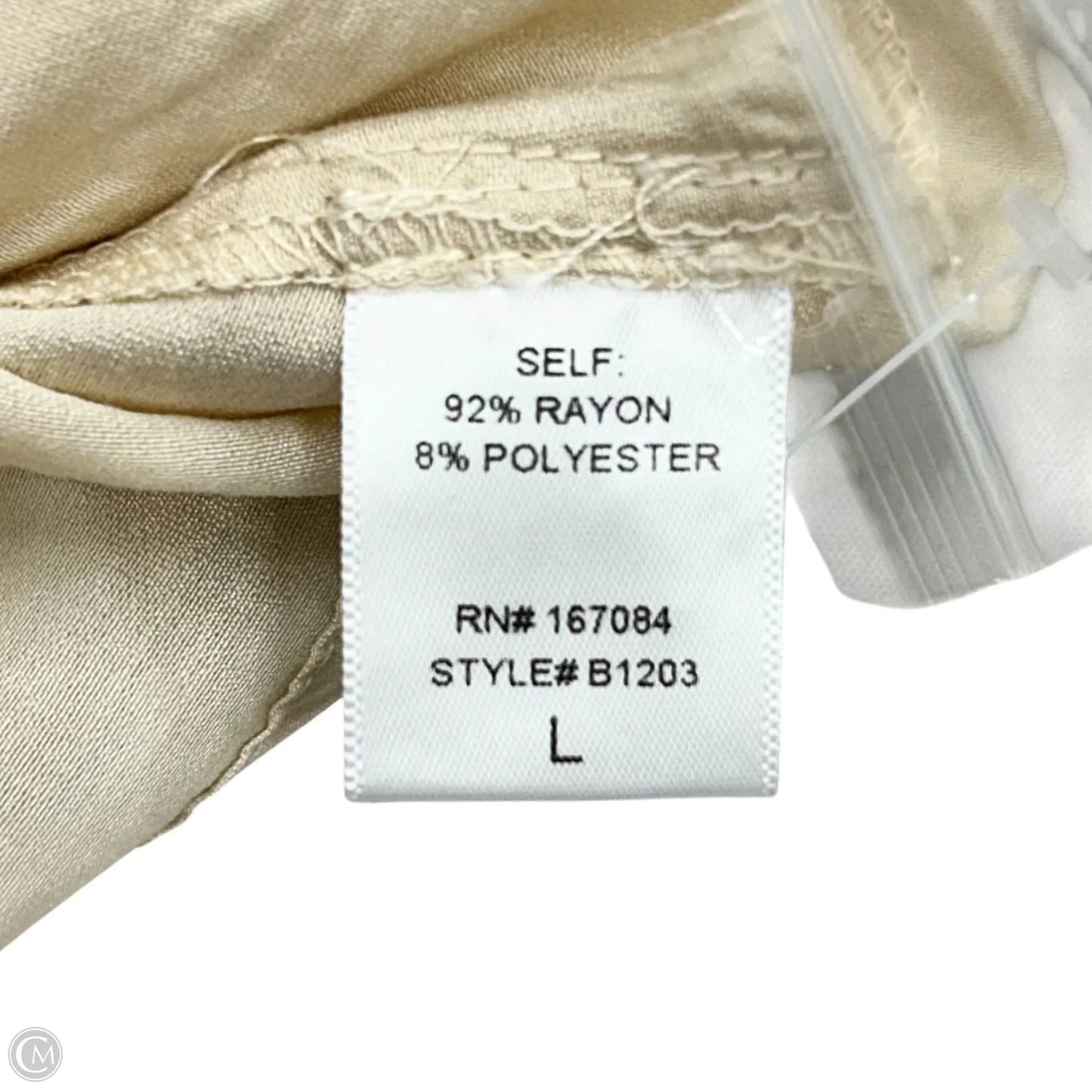 Top Long Sleeve By Pomander Place In Cream, Size: L