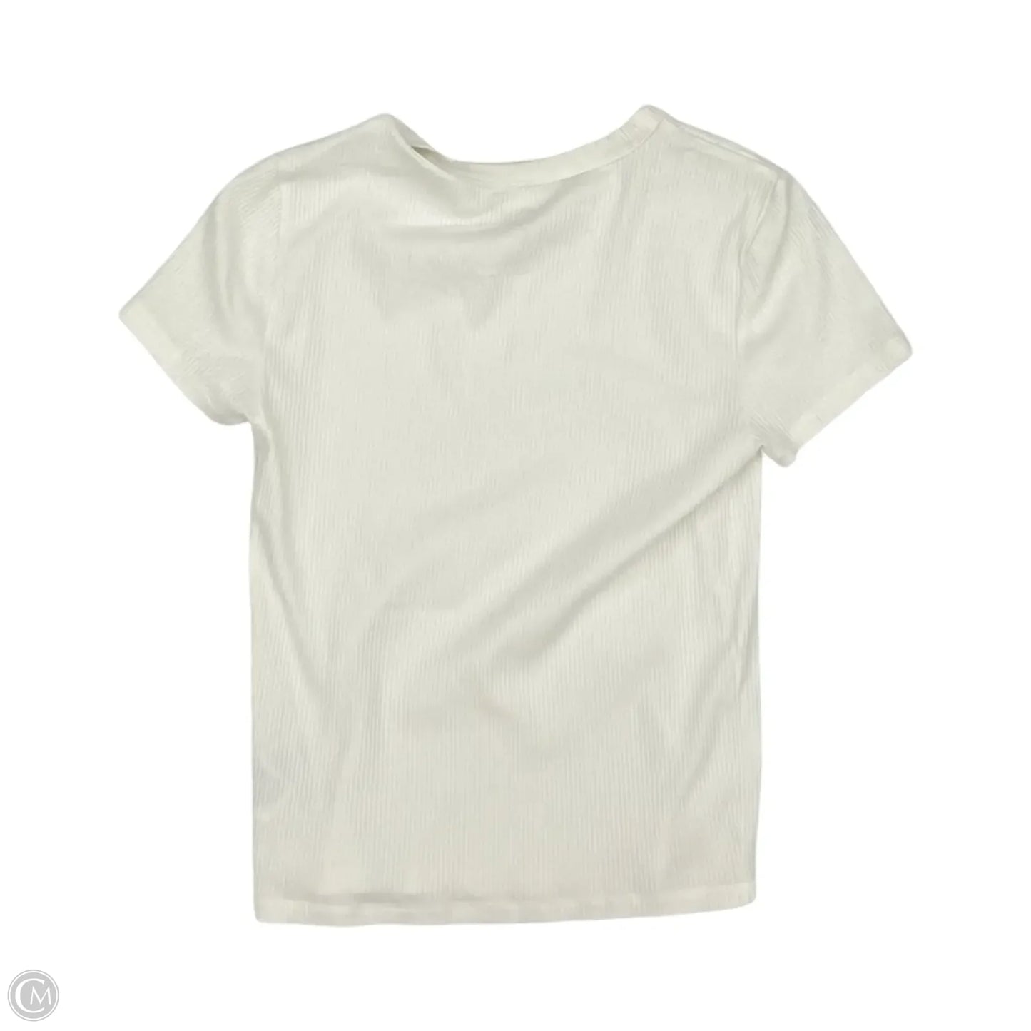 Top Short Sleeve By American Eagle In Cream, Size: M