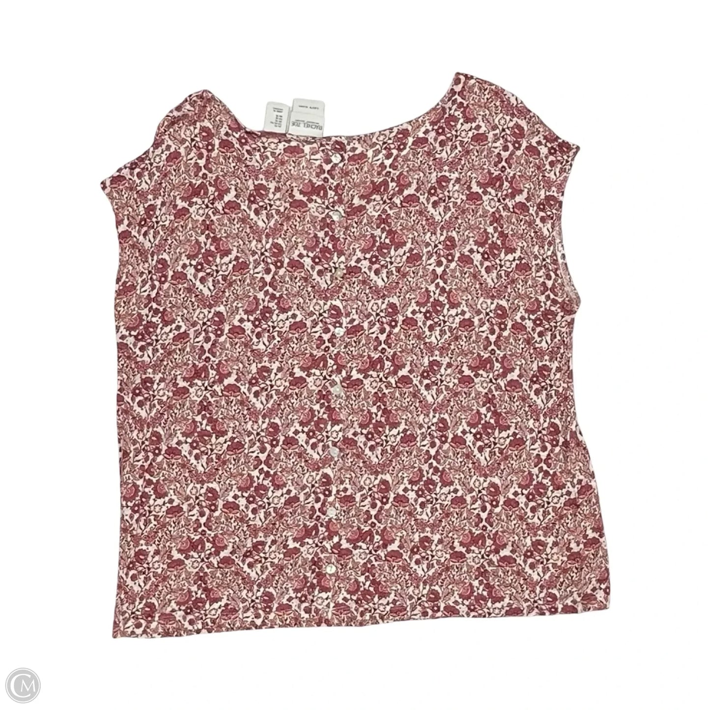 Top Short Sleeve By Rachel Zoe In Cream & Red, Size: Xl