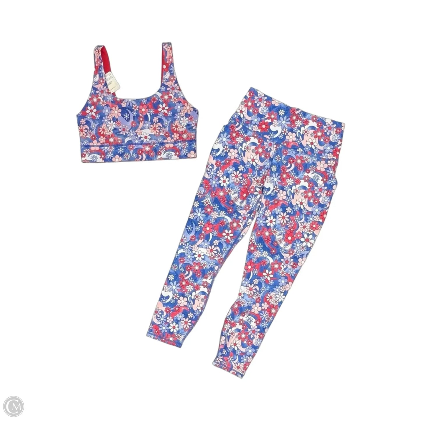 Athletic Pants 2pc By Fabletics In Floral Print, Size: L