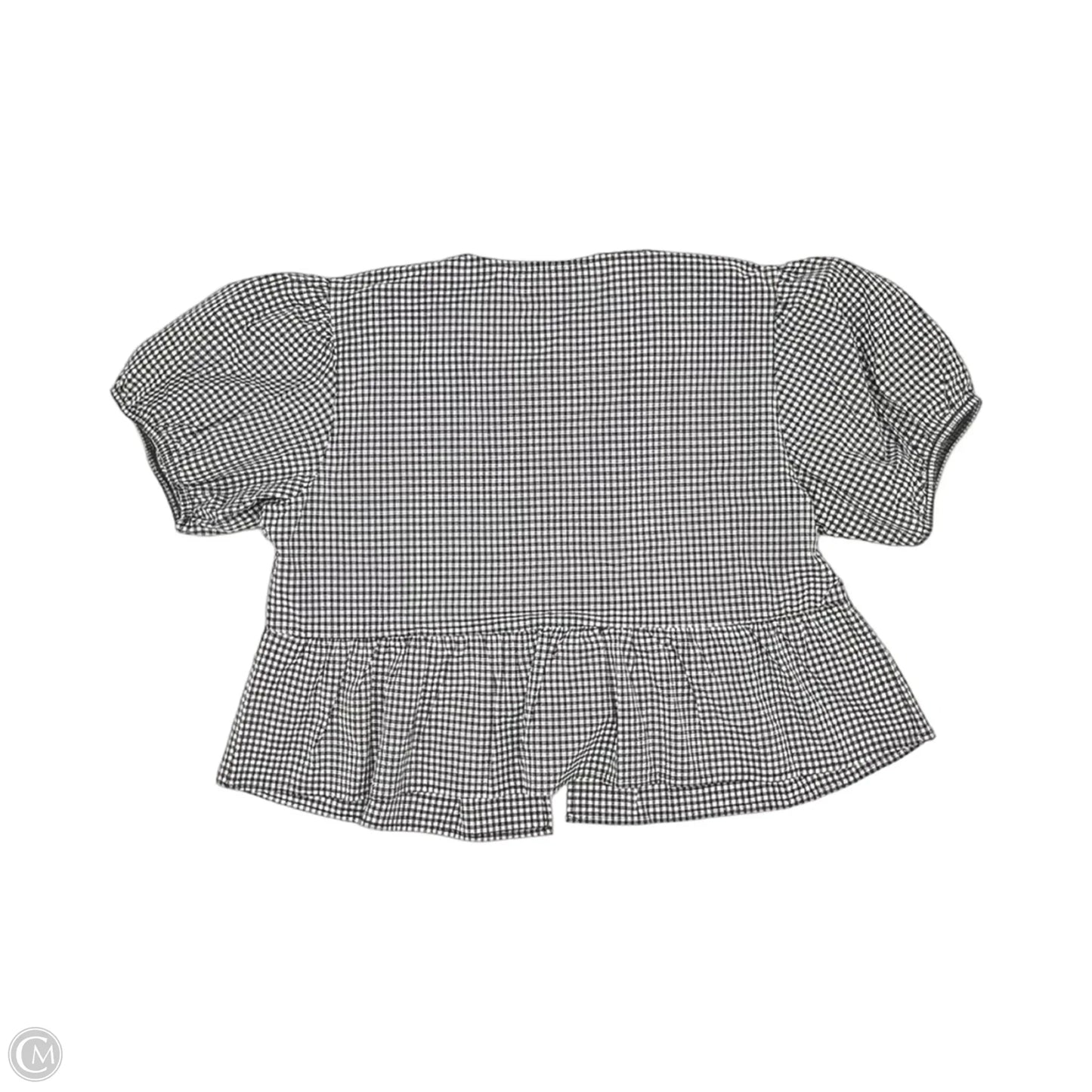 Blouse Short Sleeve By Wild Fable In Black & White, Size: L