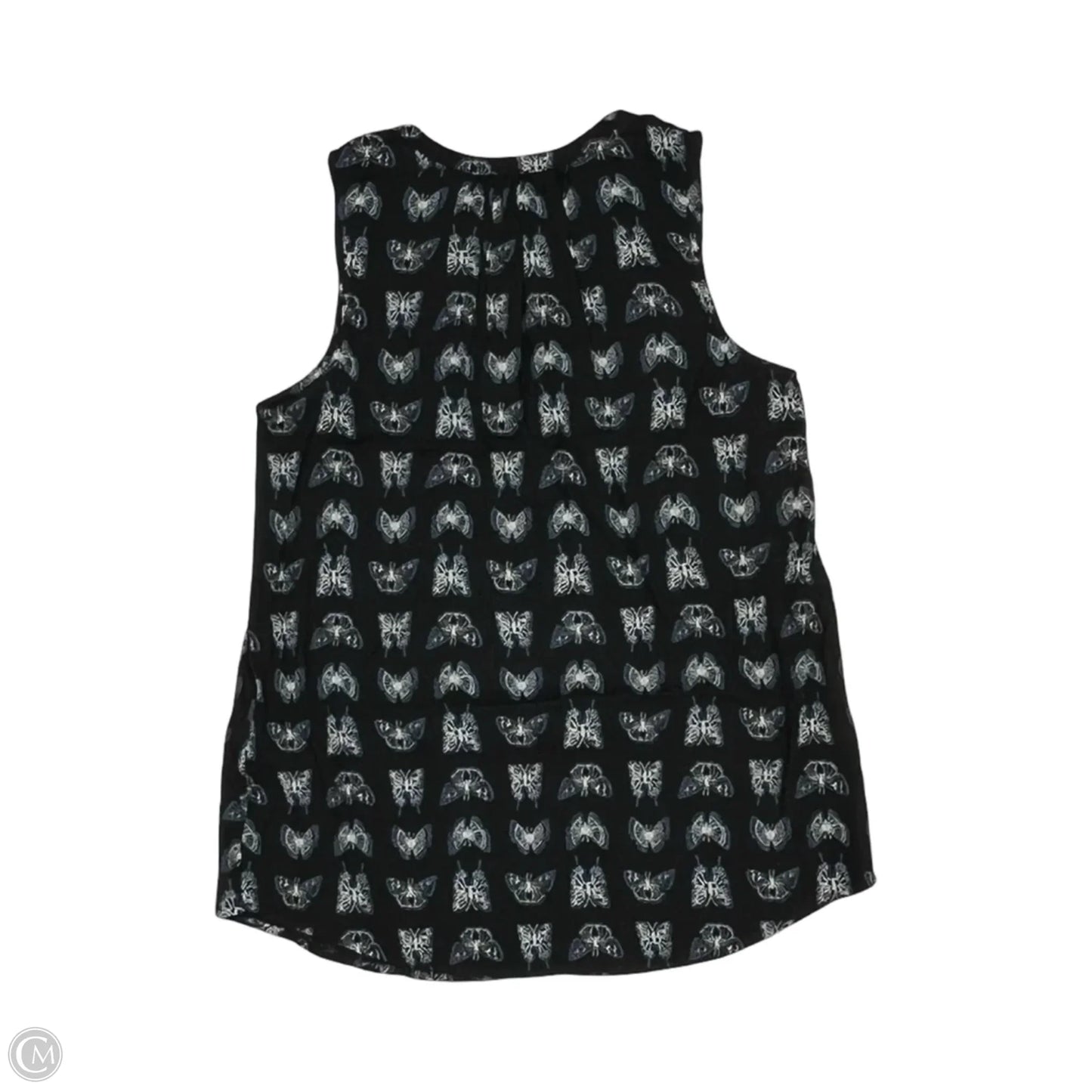 Blouse Sleeveless By Sonoma In Black & Blue, Size: Xs