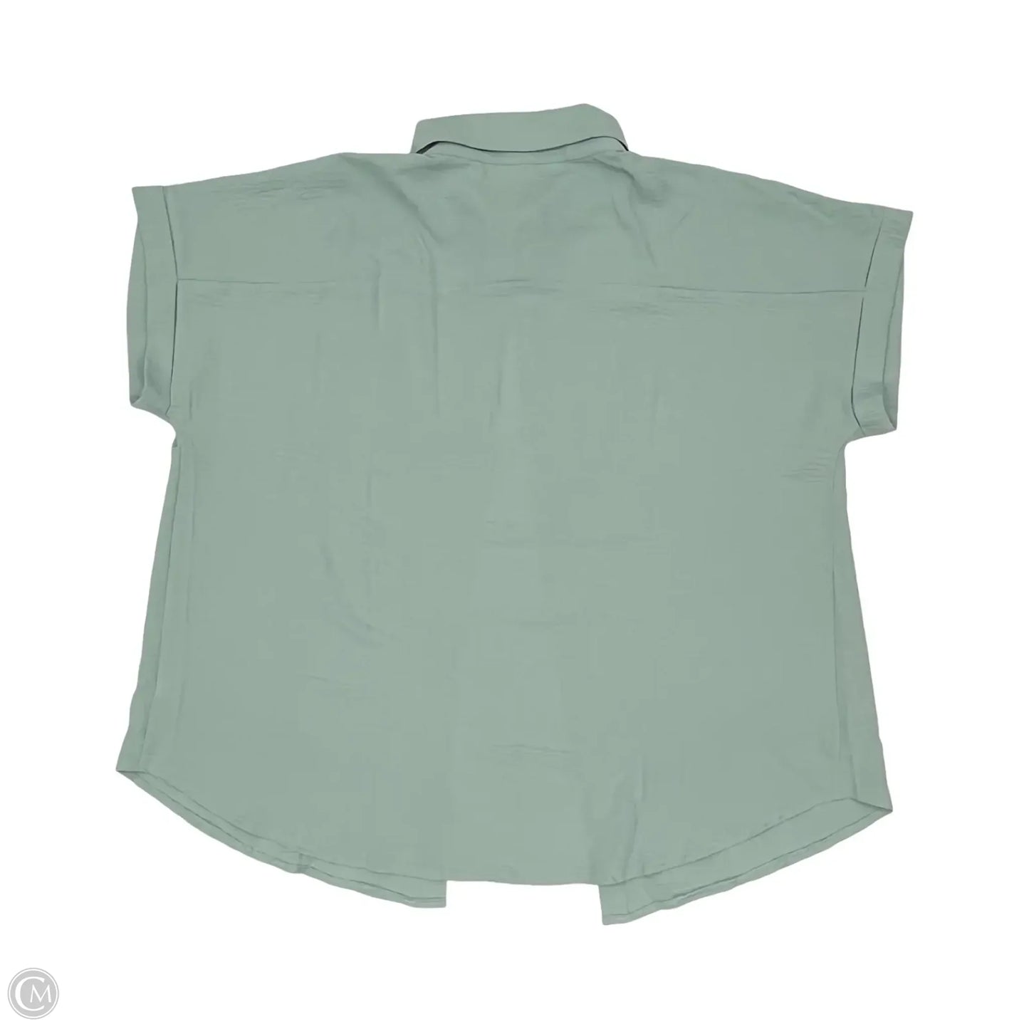 Blouse Short Sleeve By Zenana In Green, Size: 3x
