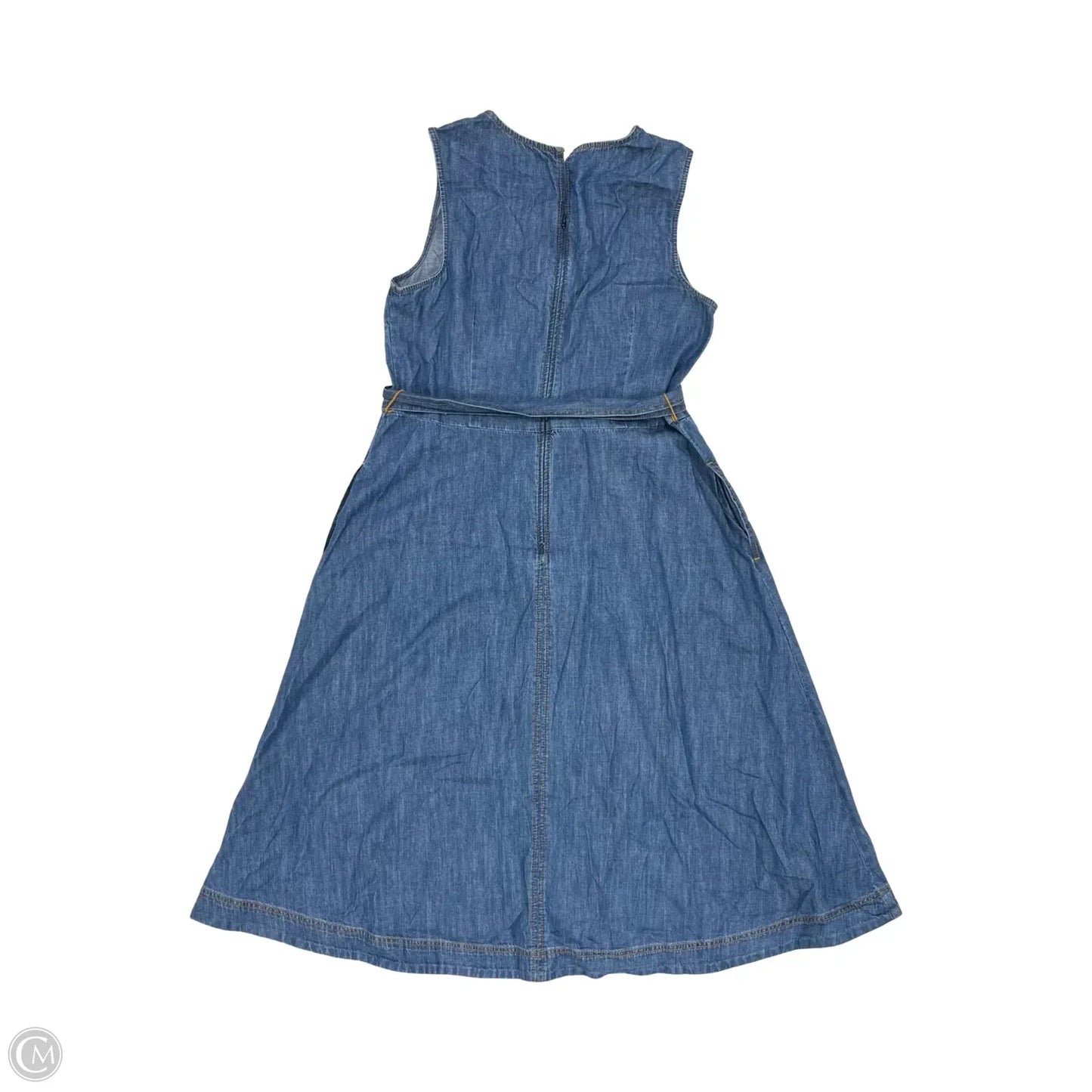 Dress Casual Midi By Talbots In Blue Denim, Size: 14p