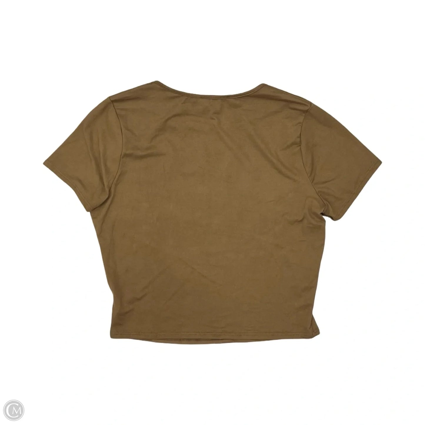 Top Short Sleeve By Gaze In Brown, Size: L