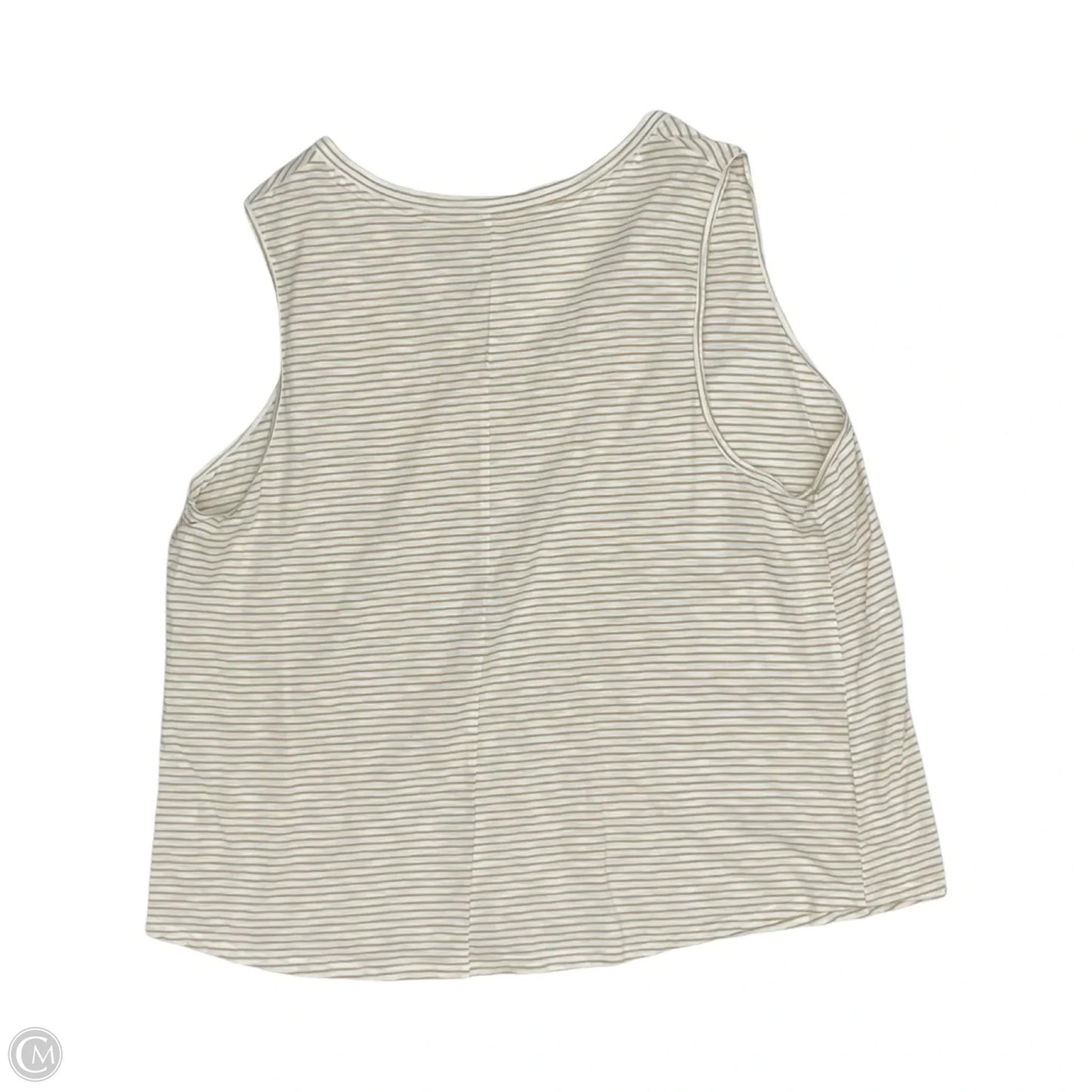 Tank Top By Sonoma In Tan & White, Size: 1x
