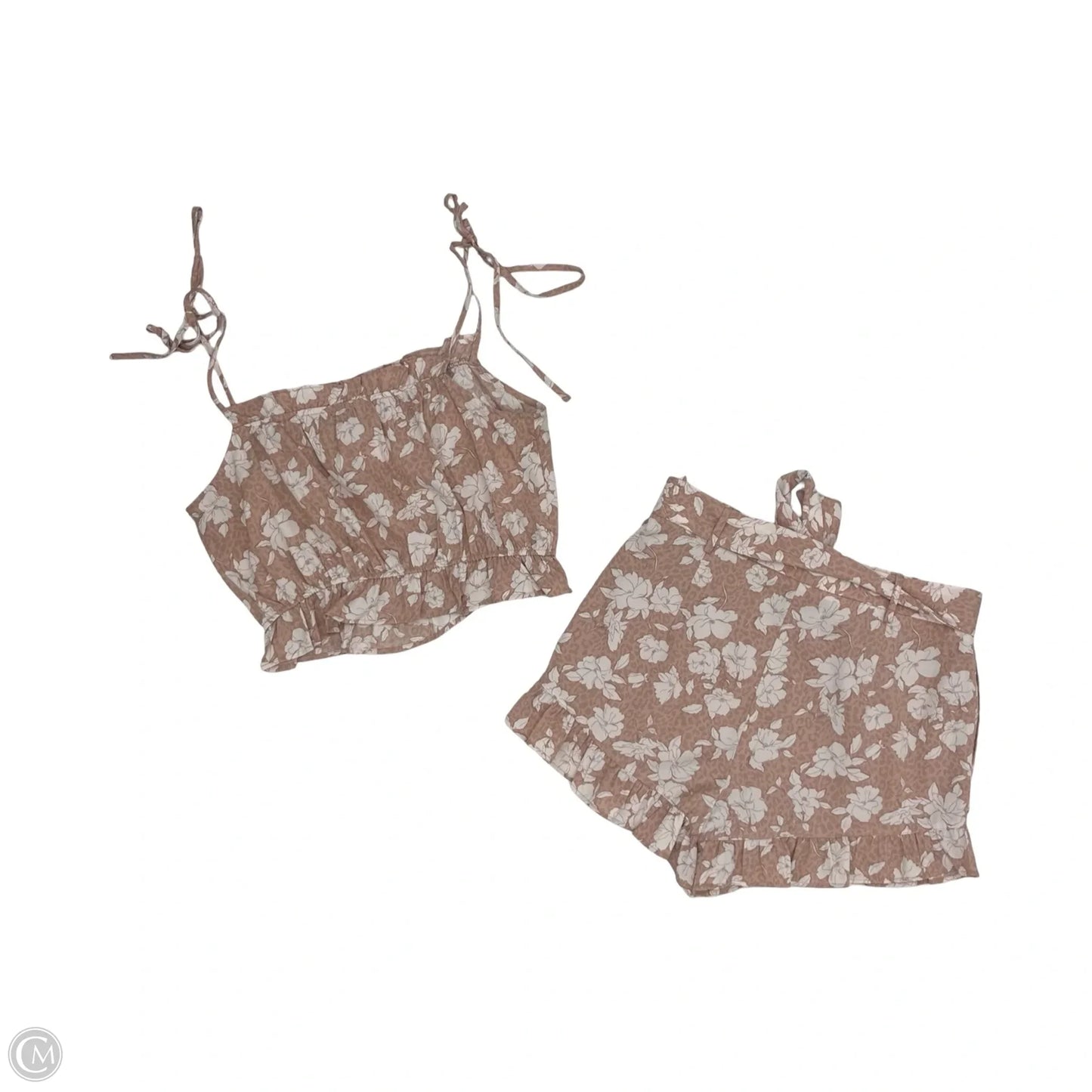 Shorts Set By Paper Crane In Floral Print, Size: L