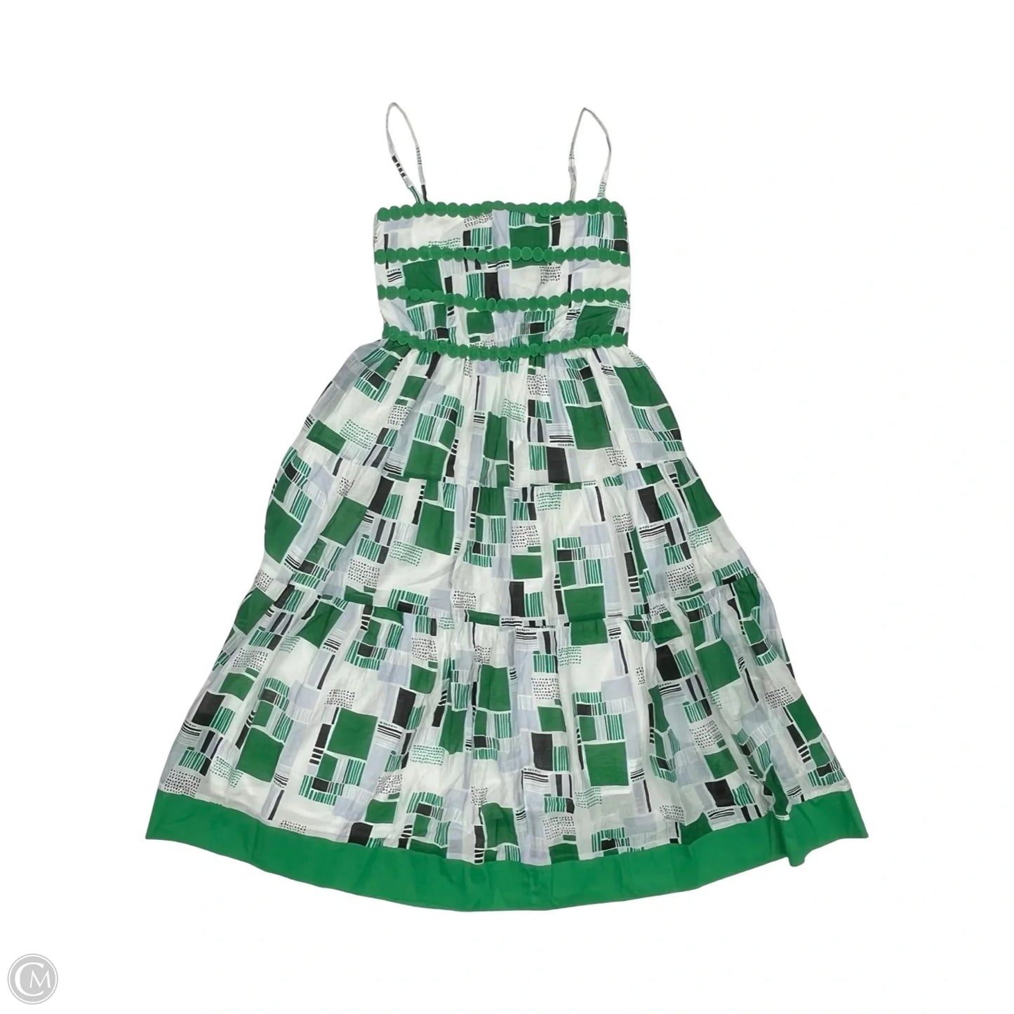Dress Party Midi By Thml In Green & White, Size: S