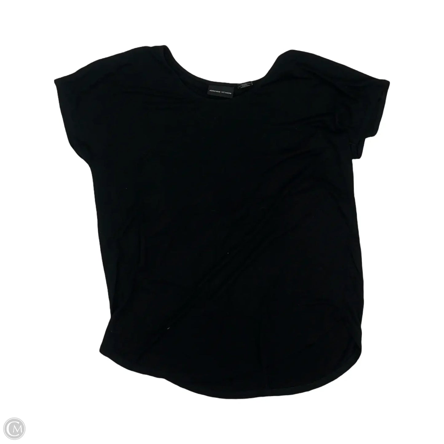 Top Short Sleeve By Adrienne Vittadini In Black, Size: S