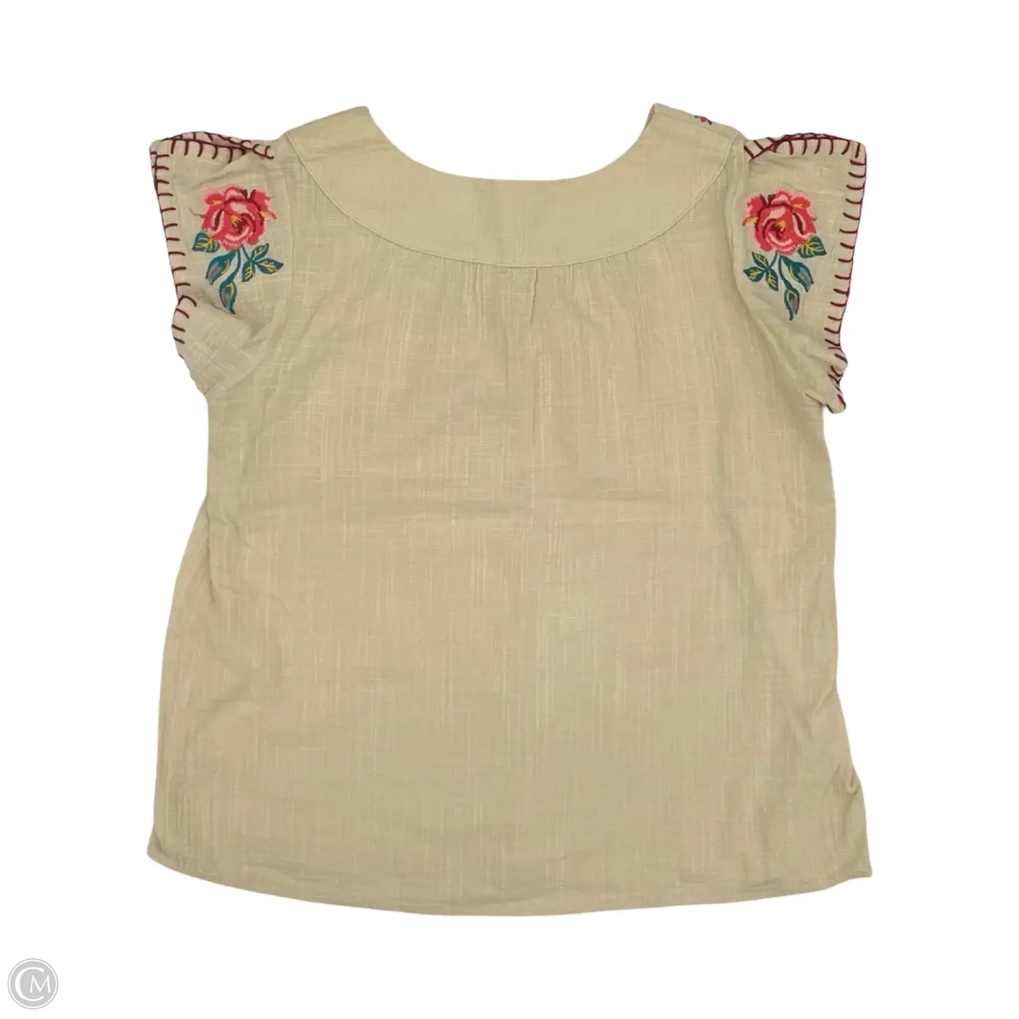 Blouse Short Sleeve By Thml In Floral Print, Size: Xs