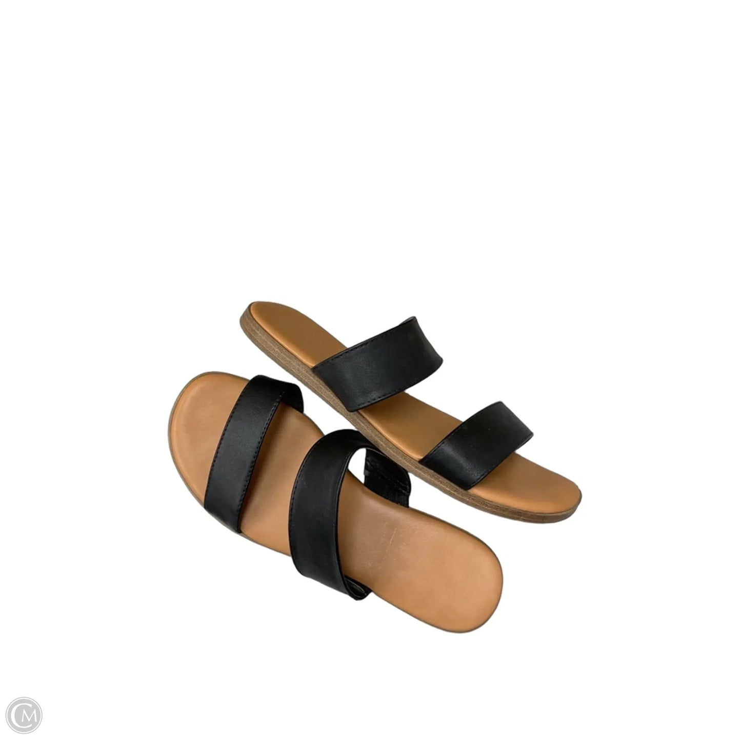 Sandals Flats By Clothes Mentor In Black, Size: 8