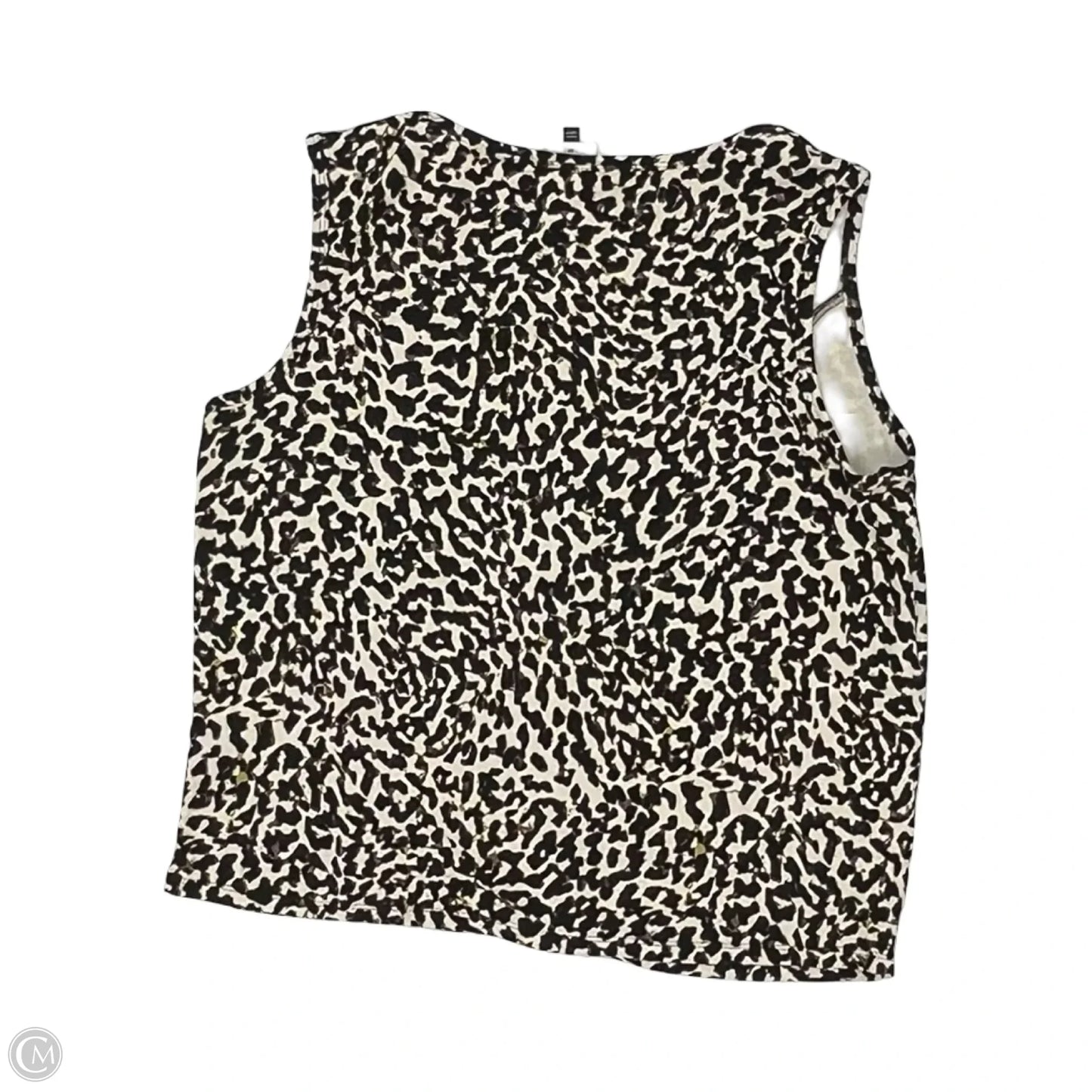 Top Sleeveless By Cabi In Leopard Print, Size: M