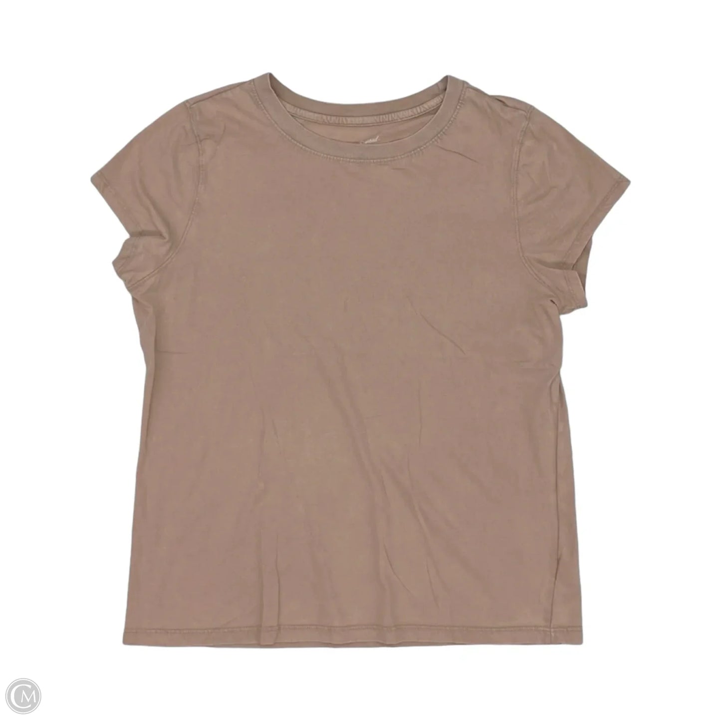 Top Short Sleeve By Universal Thread In Tan, Size: L