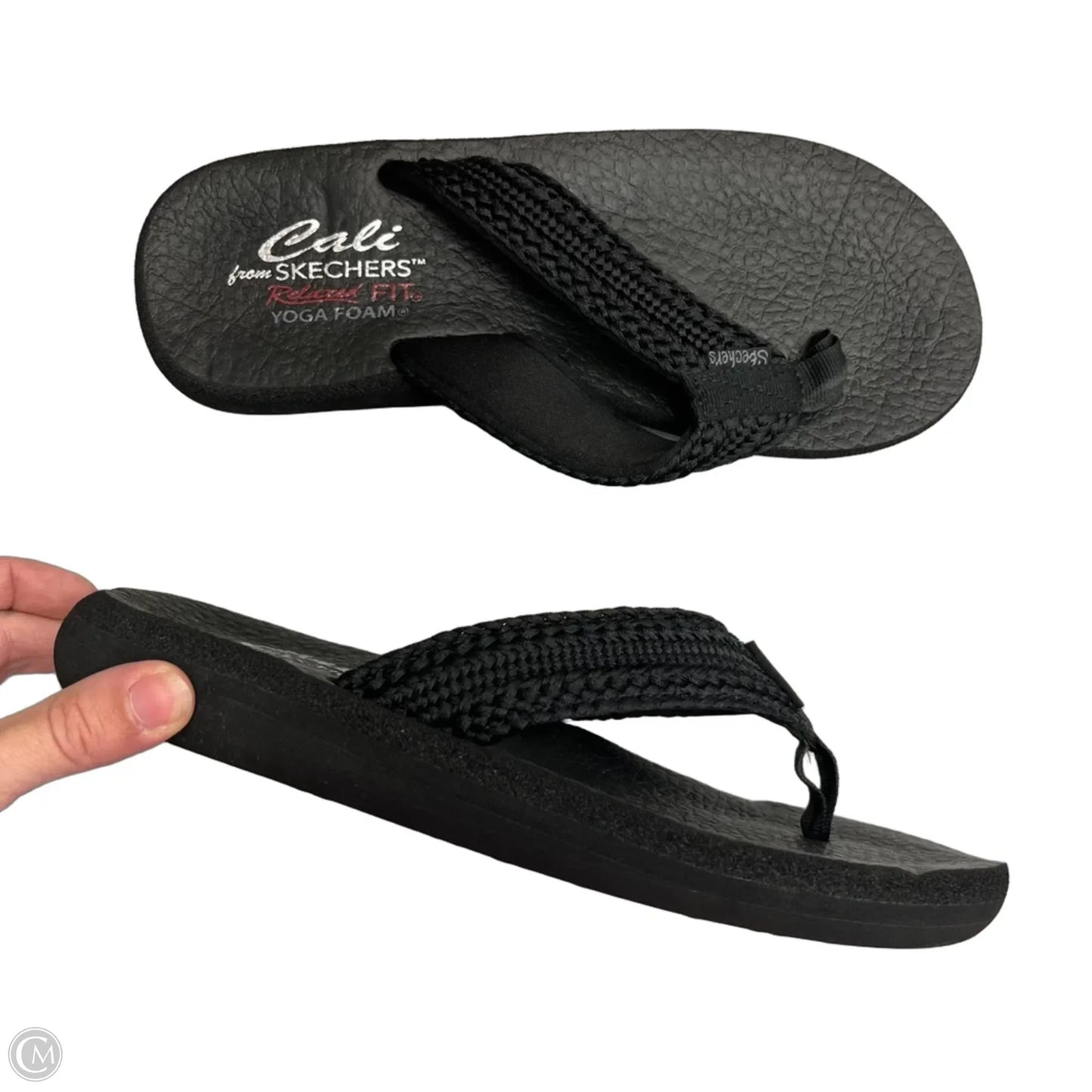 Sandals Flip Flops By Skechers In Black, Size: 7
