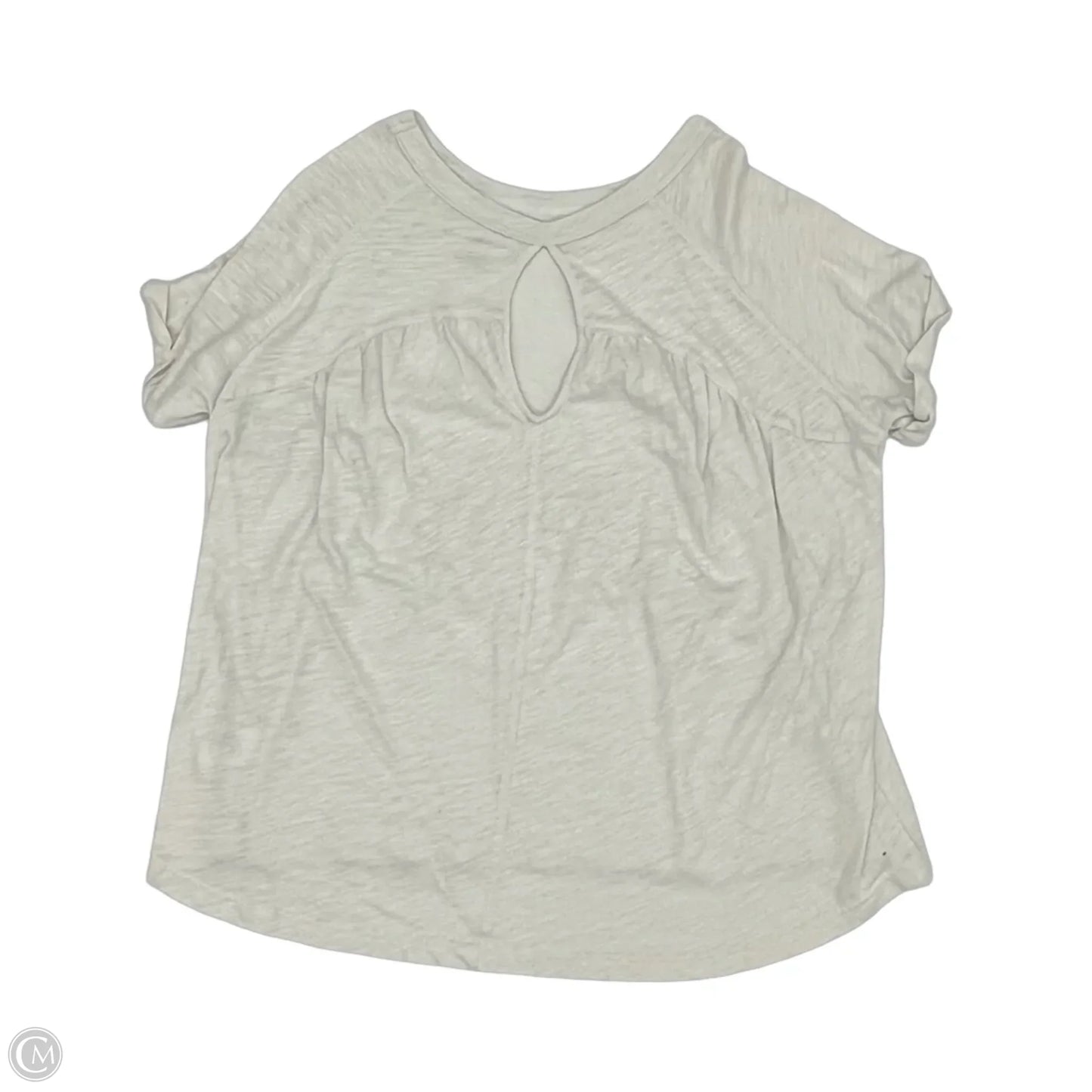 Top Short Sleeve By American Eagle In Cream, Size: Xs