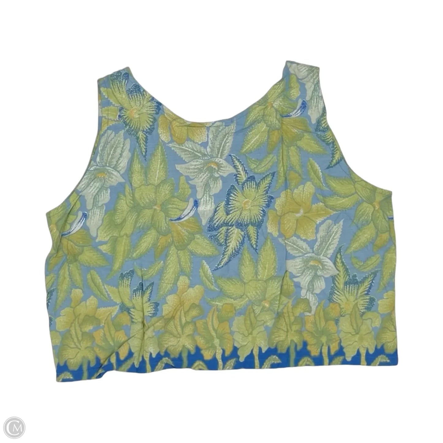 Blouse Sleeveless By Rainbow Jo In Blue & Green, Size: Xl