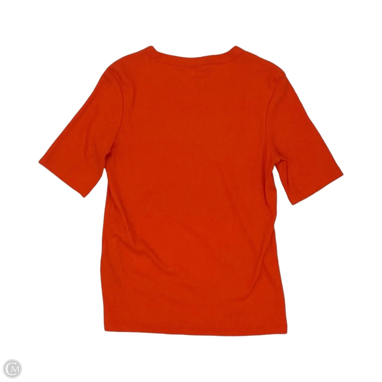 Top Short Sleeve By H&m In Orange, Size: M