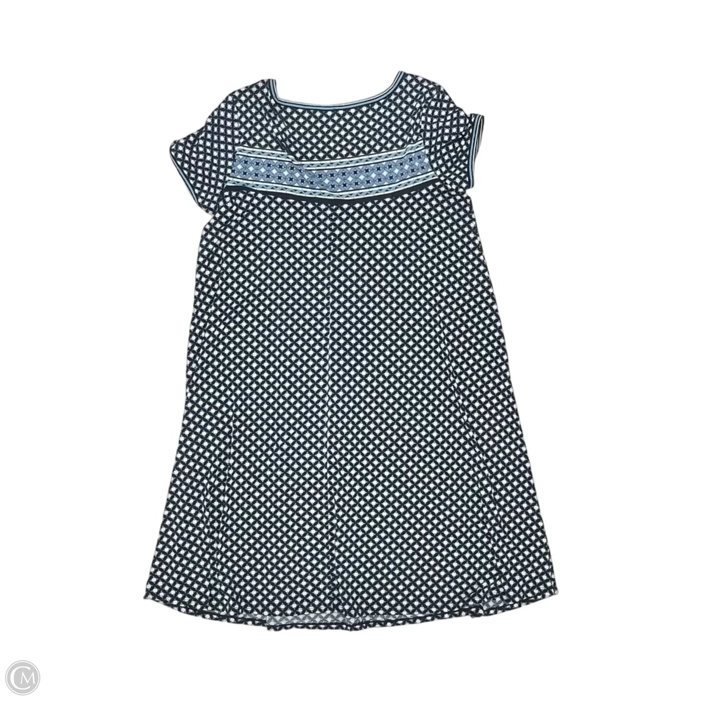 Dress Casual Short By Max Studio In Blue & Cream, Size: M