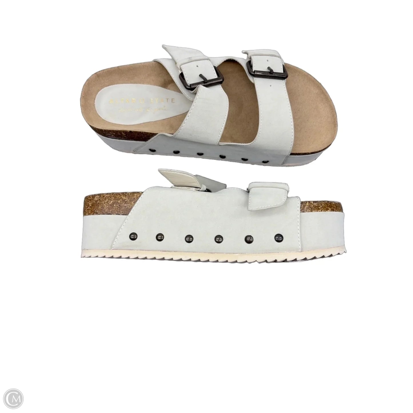 Sandals Heels Platform By Altard State In Grey, Size: 8