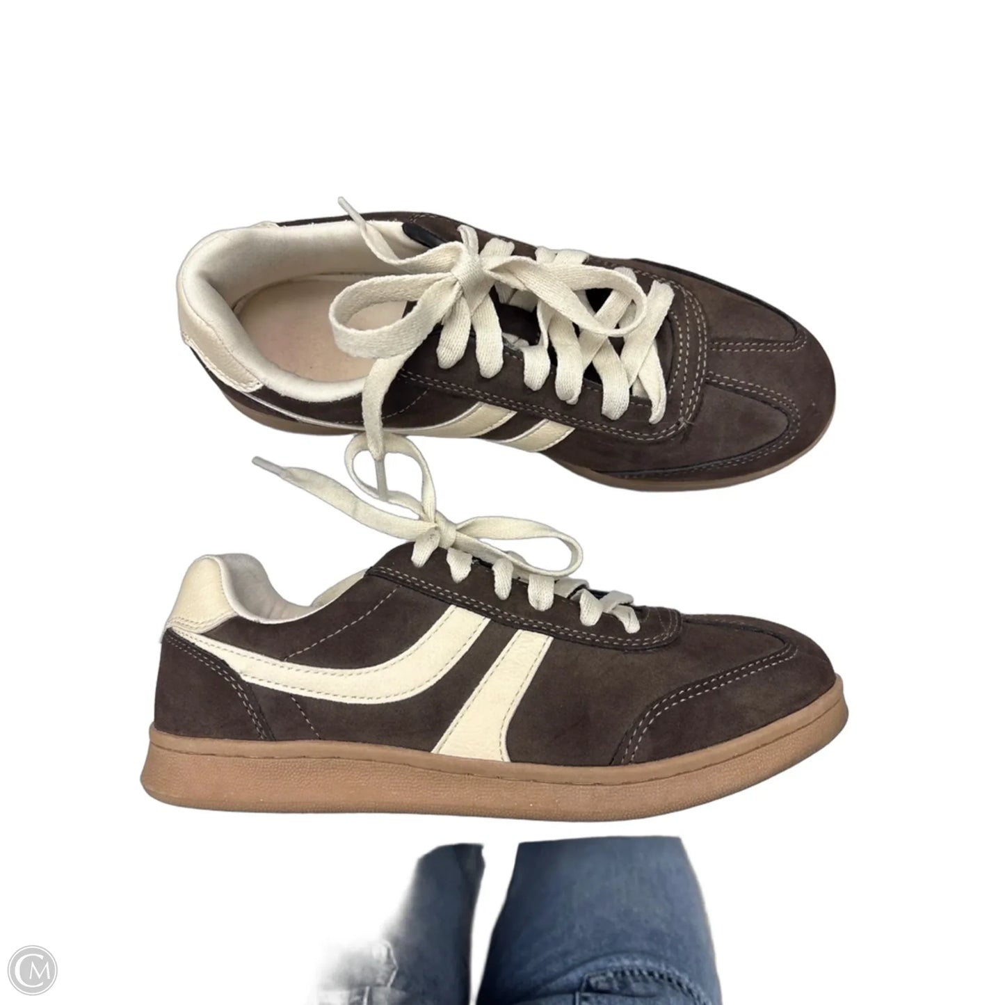 Shoes Sneakers By Cmf In Brown & Cream, Size: 8.5