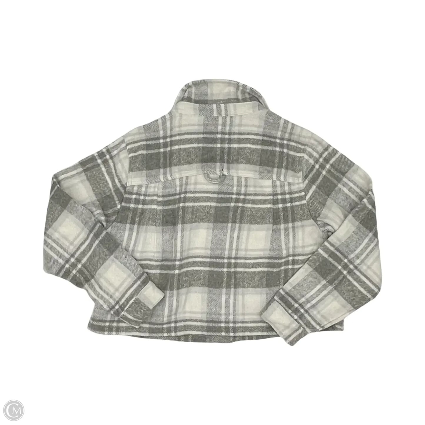 Jacket Fleece By Ashley In Grey & White, Size: L