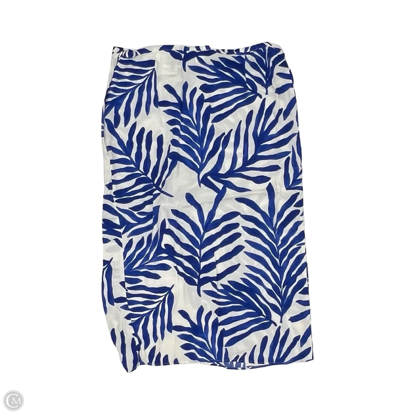 Skirt Midi By H&m In Blue & White, Size: 14