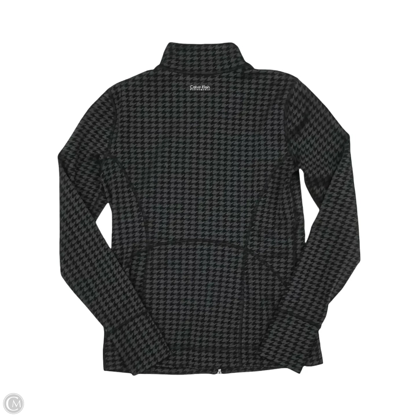 Athletic Jacket By Calvin Klein In Grey, Size: M