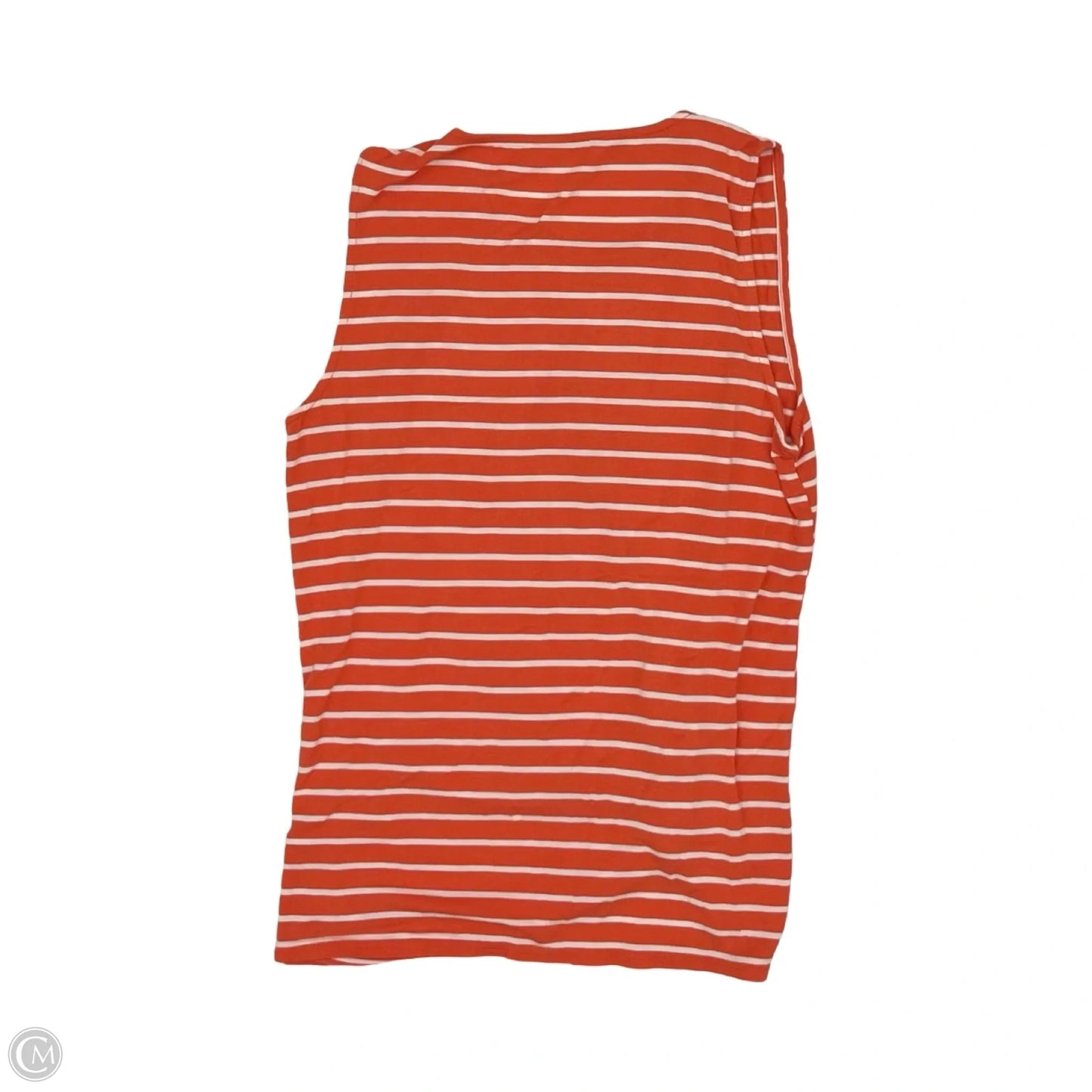 Top Sleeveless By Zenana In Orange & White, Size: S