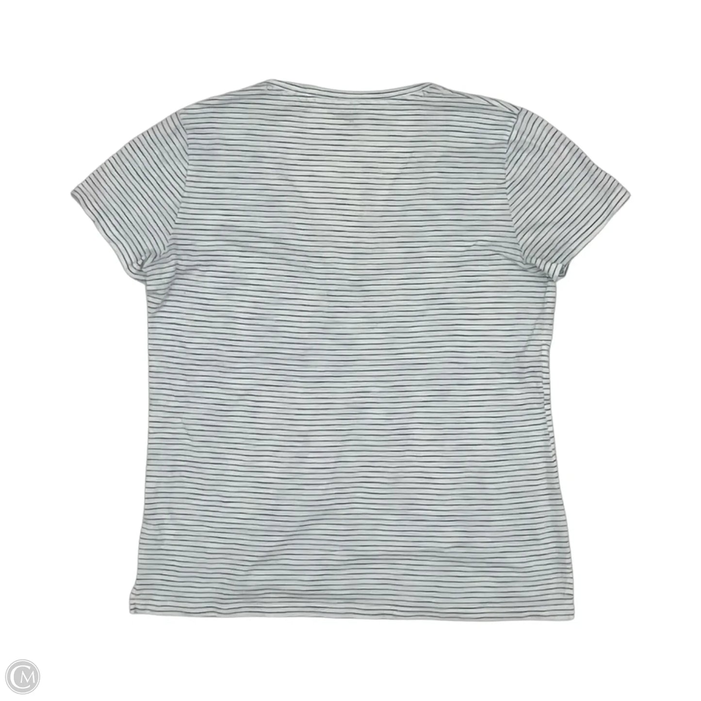 Top Short Sleeve By Madewell In Blue & White, Size: S