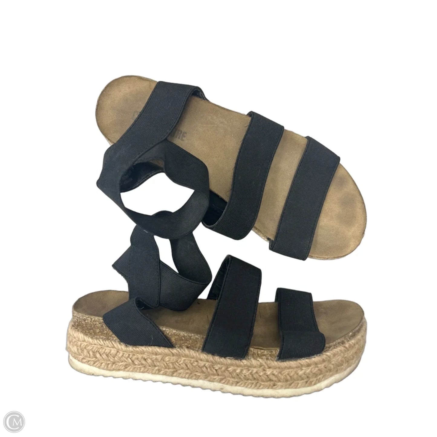 Sandals Heels Platform By Cushionaire In Black, Size: 7.5