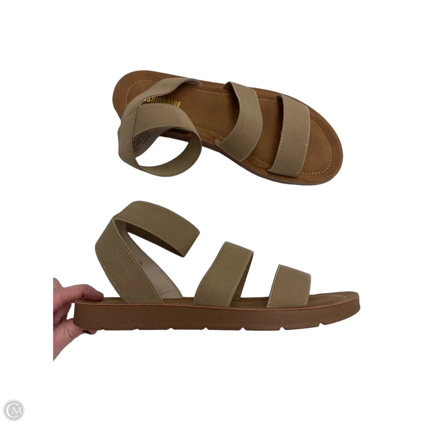 Sandals Flats By Cushionaire In Brown, Size: 10