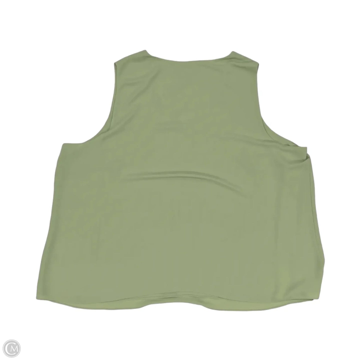 Blouse Sleeveless By Cato In Green, Size: 4x