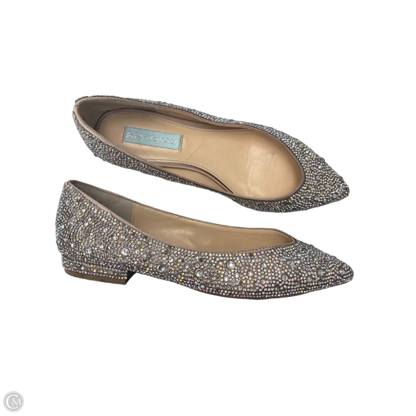 Shoes Flats By Betsey Johnson In Silver, Size: 6
